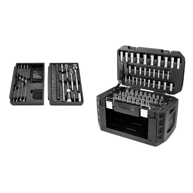 HART 215-Piece Mechanics Tool Set, Multiple Drive, Chrome Finish
